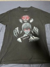 Death Note schwarzes Anime T-Shirt großes bedrucktes Logo-Design