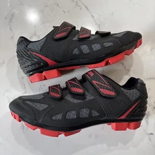 ZOL Predator MTB Mountain Bike and Indoor Cycling Shoes Black with Red Size  39