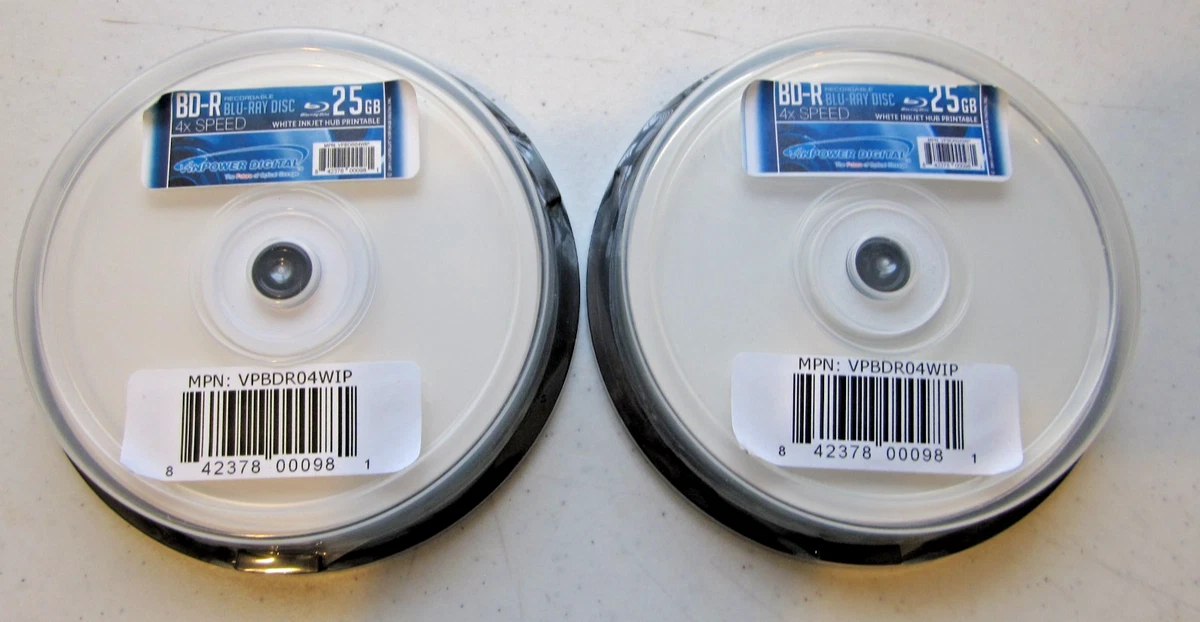25 Blu-ray Vergini Optical Quantum 4x 25GB – Argento, BD-R, Confezione Spindle