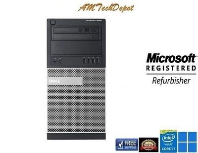 Dell Optiplex 9020 Core i7-4770 3.4Ghz 32GB Win10 Pro 64-BIT 1TB HD Dual Display