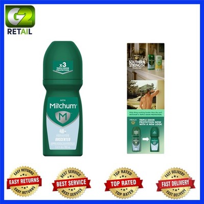 Long-Lasting Unscented Antiperspirant for Men - 48HR Sweat Protection 3.4oz