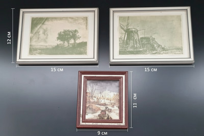 2 Kunstdrucke Rembrandt Stil Radierung 1920er + Bonus Bild   Vintage Kunst Set