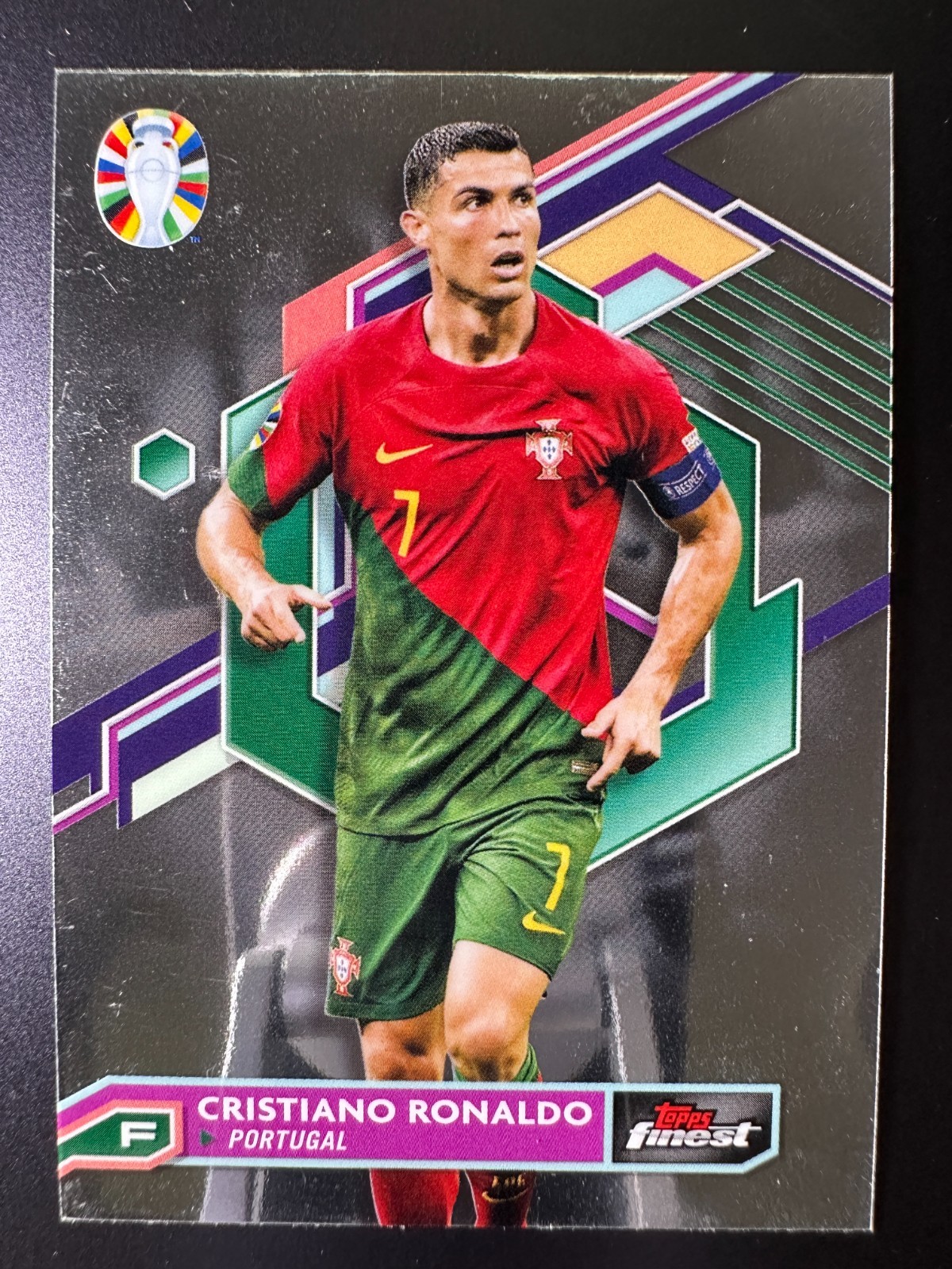 2023 Topps Finest Road to UEFA Euro 2024 Base - Cristiano Ronaldo #63