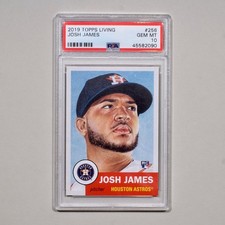 2019 Topps MLB Living Set Card #256 - Josh James - RC SP /2285 PSA 10 POP