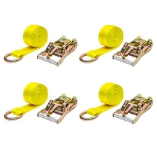 Four Pack - 2" x 12' Side Mount Wheel Net with D-Ring and J Hook Ends