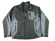 Robert Graham X Windbreaker Mens L Tech Black Full Zip Colorblock Tailored Fit