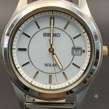 Seiko V147-0AE0 Solar Men's Watch Date Working No Box
