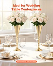 20 PCS Wedding Flower Vase, 16.9 in Tall Trumpet Flower Table Centerpieces, Ban