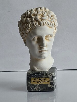 Vintage Greek Hermes Of Praxiteles Bust Figure 5 Sculpture Museum Replica - Hermes Home Decor Replica Vintage Greek Hermes Of Praxiteles Bust Figure 5 Sculpture Museum Replica - Hermes Home Decor Replica