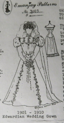 1:12 Vintage Dollhouse Doll Pattern~EMANJAY~1901-10 EDWARDIAN WEDDING ...