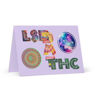 ''LSD DMT THC'' Greeting card Psychedelic Shamanic Entheogen ASC