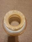Vintage 6.75”Amber Ruffle Round Electric Glass Hurricane Lamp Shade Nice  — photo 9