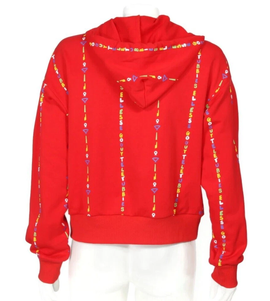 GoGuy x Teletubbie x Ellesse красный Kidcore Po трек куртка молнии толстовка с капюшоном sz S /975 - Изображение 3 из 4