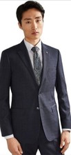 NWT Ted Baker Men's WESTj Debonair Suit Checkered Wool Jacket Blue 36R 699 H352