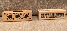 New halloween theme wooden rubber stamps set of 2
