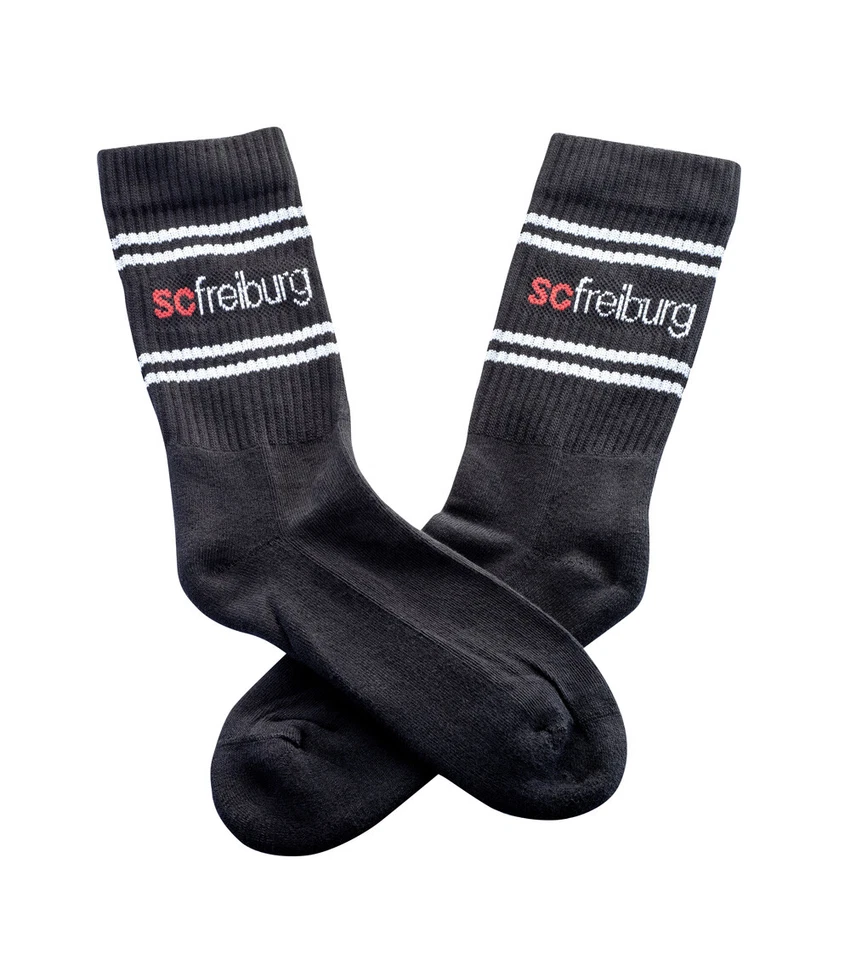 SC Freiburg Socken "Streifen" schwarz Gr. 39-46