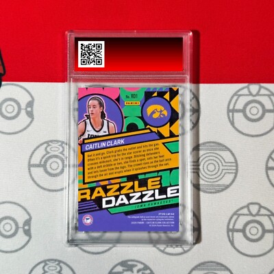 Graded 10 Caitlin Clark Collection Mosaic Prizm Razzle Dazzle #RD1