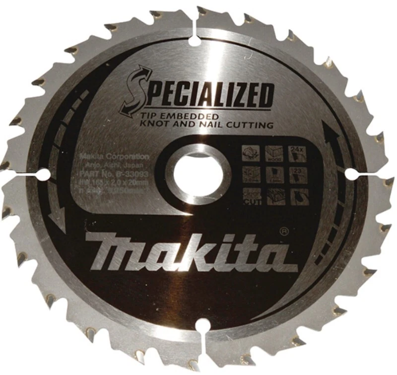 Makita Kreissägeblatt B-33093 Holz Sägeblatt 165 x 20 mm nagelfest extra robust - Bild 3 von 4