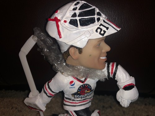 Collin Delia Rockford IceHogs Chicago Blackhawks SGA Goalie Bobblehead - Picture 2 of 3