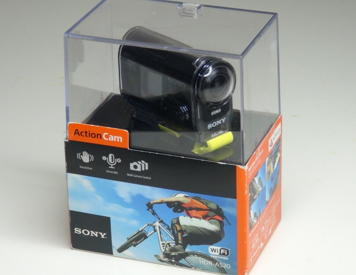 Sony Action Camera HDR-AS20 Camcorder works great used cam video-image
