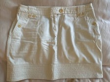 Jones New York Signature Skirt Women s 14 Khaki Button Pockets Flat Front