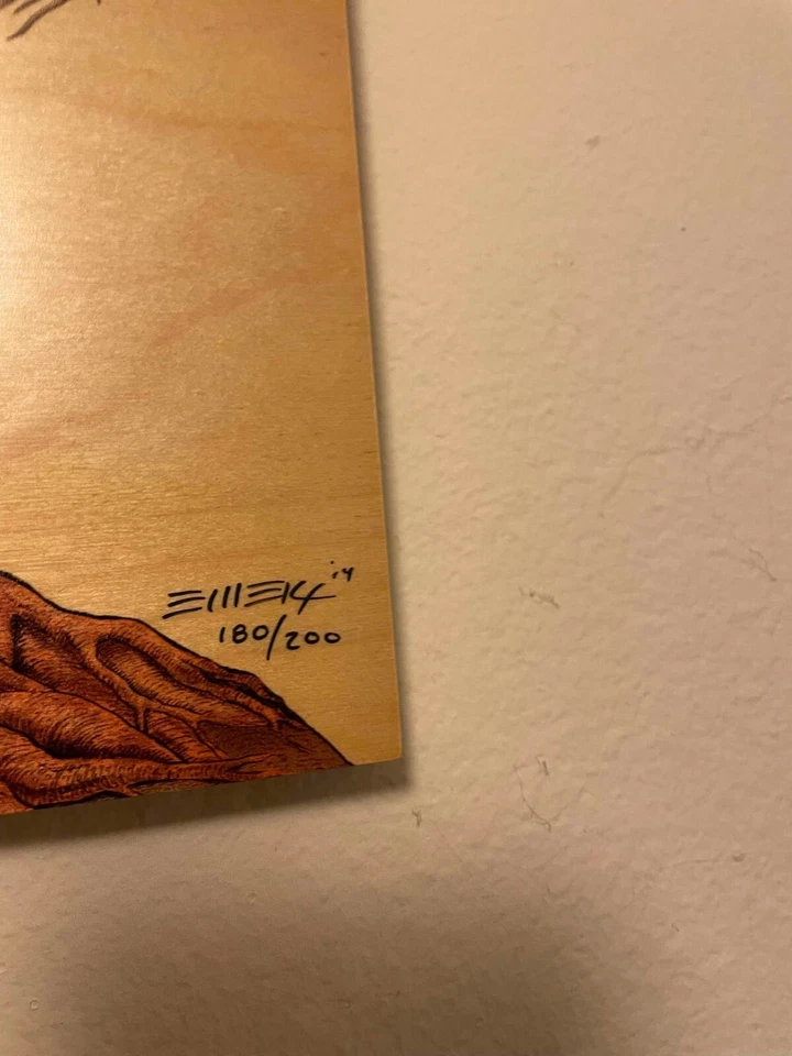 EMEK Print on Wood End of the Trail Signed Limited Edition Art 180/200 - Image 4 of 4