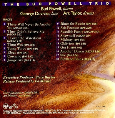 Powell,Bud : Time Was / The Bud Powell Trio / Bluebird Records