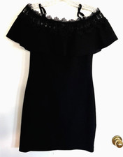 BCX Dress Womens Size 9 , Lace Accents , Black Sleeveless