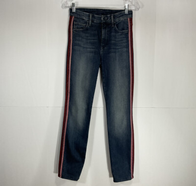 Mother Looker Skinny Jeans Size 25 Here Kitty Kitty Glitter Racer High Waisted