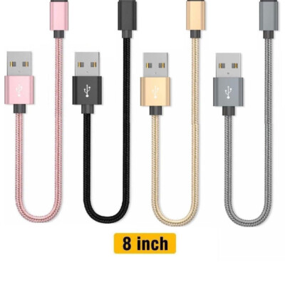 2X 20CM Short Braided USB Cable Fast Charging Cord For iPhone 11 Pro XR XS  Australia