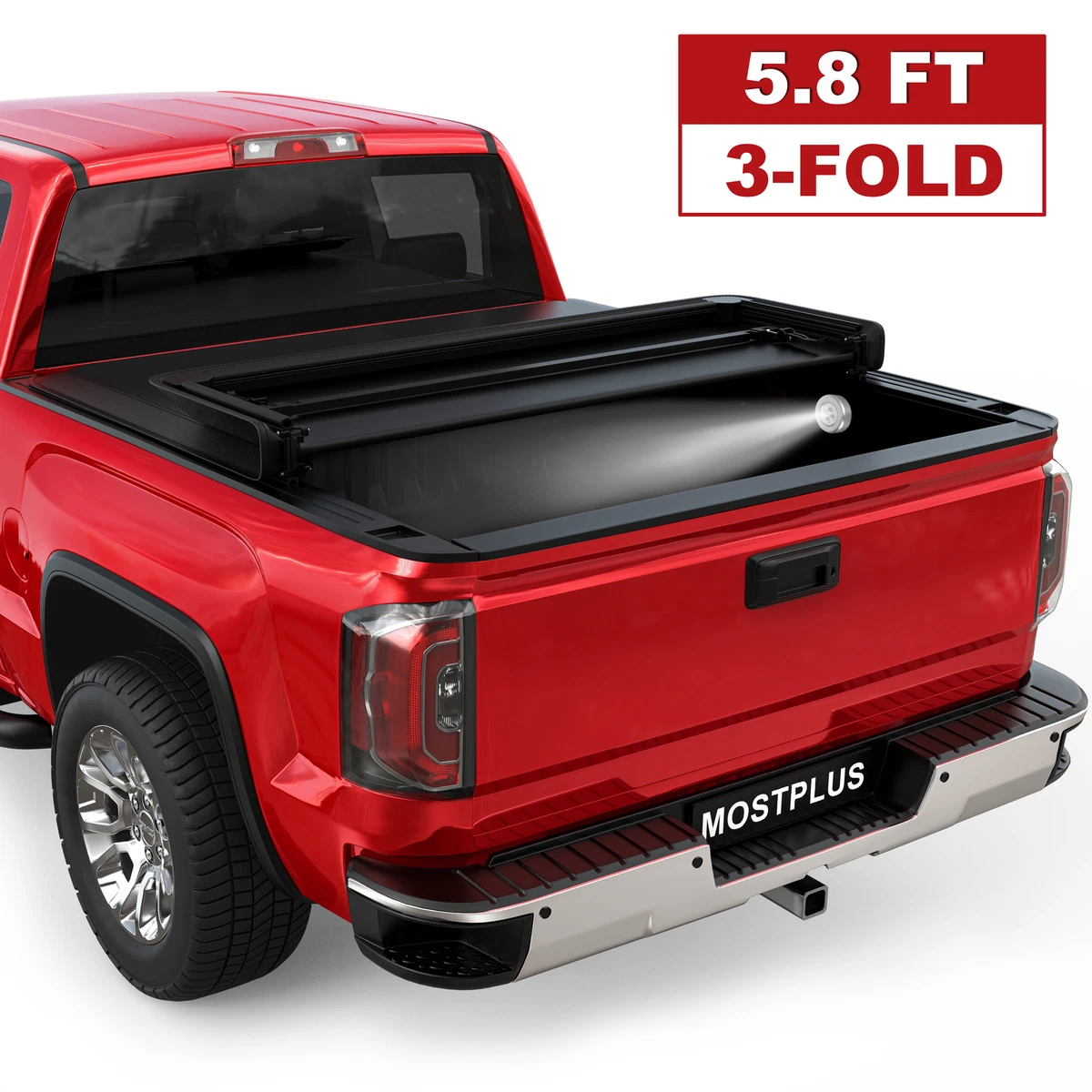 Tri Fold 5.8FT Bed Tonneau Cover For 2014 2019 Chevy Silverado GMC