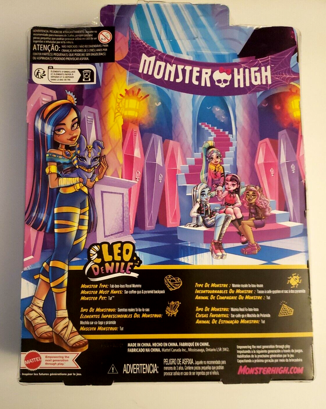 Boneca Monster High Clássica Cleo De Nile Mattel - R$ 169,90