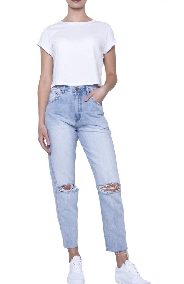 ZIGGY DENIM Meet My Mum High Relaxed Taper Jeans Size 25