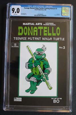 TMNT TRAINING MANUAL #3 DONATELLO Art of the BO 1986 Brody Scarce Solson CGC 9.0