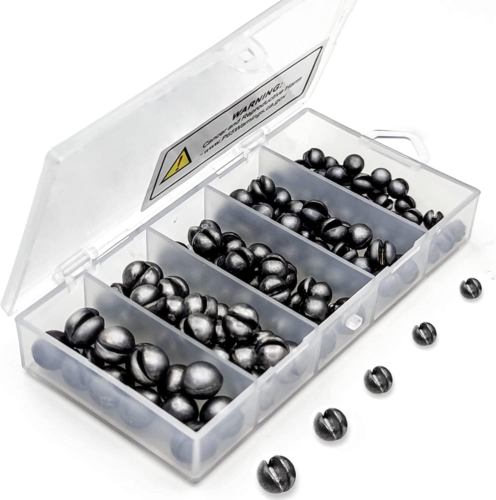 120PCS Pesi da Pesca Affondatori Premium Split ShotFishing Pesi Rotondi 5 Misure - Foto 8 di 8
