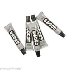 5 TUBES E6000 CRAFT Jewelry GLUE ~ Glass Tile Wood Leather 0.18 oz Size E-6000