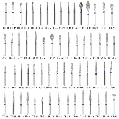 #ad 100pcs SANDENT Dental Diamond Burs For High Speed Handpiece Friction Grip 1.6mm $16.99