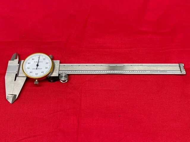 0-6" Dial Caliper, White Face, 0-6" Range, Dual Scale IN STOCK - Image 2 of 4