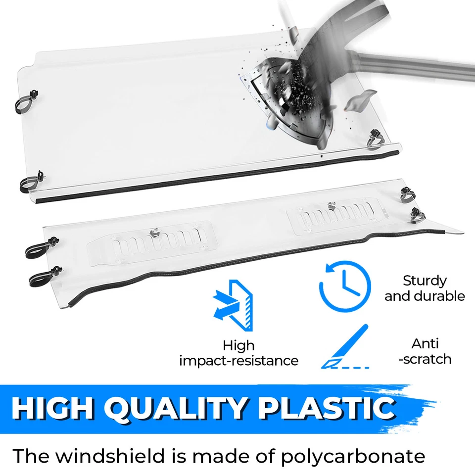 FOR POLARIS RANGER FULLSIZE ROUND CAGE 570 2017-2024 CLEAR VENTED WINDSHIELD Foto 4 de 4