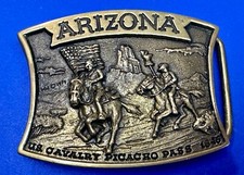 ARIZONA US Cavalry Picacko Pass 1846 Registered Collection Brass Belt Buckle