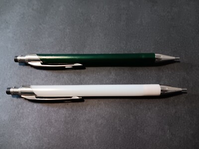 SHEAFFER MECHANICAL PENCIL LOT SWEDEN 07 1 WHITE & 1 GREEN NEW CLICK PENCILS