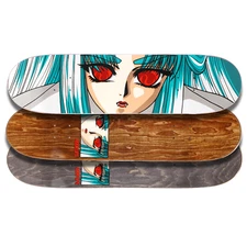 Hook-Ups Mika Vampire Girl 8" Hand Screened Assorted Top Stains Skateboard Deck