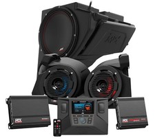 Mtx Rzr-14-thunder3 Receiver+front Speakers+subwoofer For Polaris Rzr 1000/900