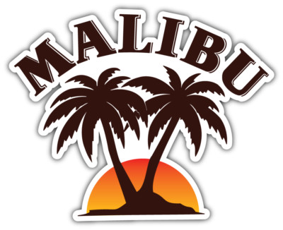 Malibu Logo Sticker Car Bumper Decal - 3'', 5'' or 6''