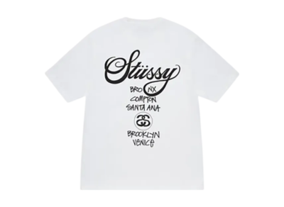 Stussy World Tour Tee Black White Cayenne Navy 4colors SS25 | eBay