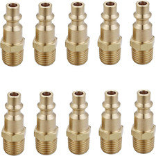 Brass 1/4-Inch NPT Male Industrial Air Hose Quick Connect Adapter, Air Coupler a