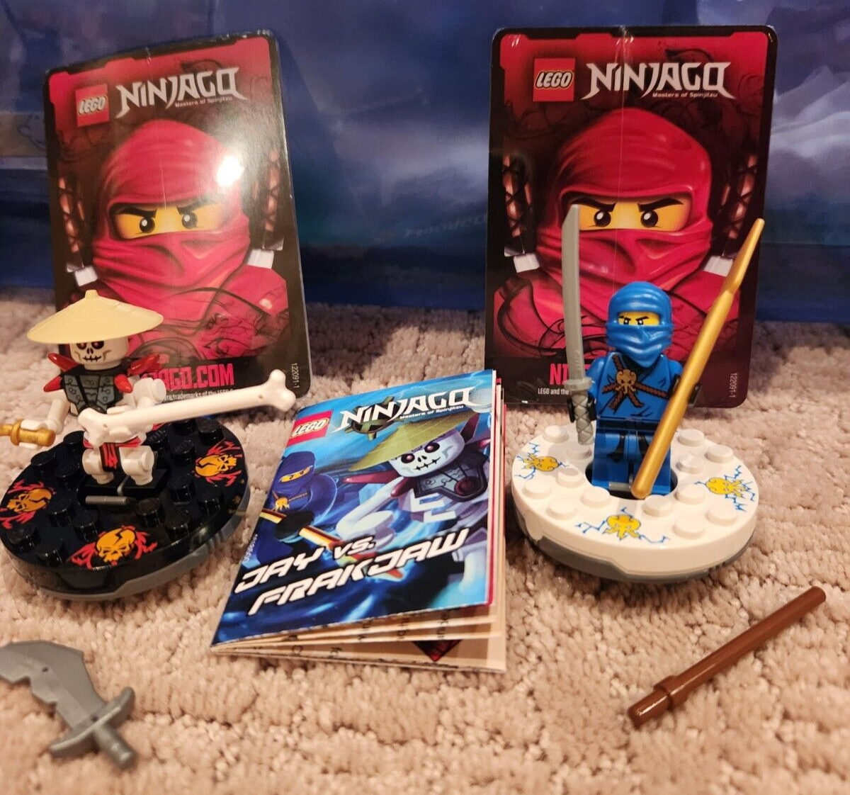 LEGO NINJAGO: Jay vs Frakjaw 2257 Cole DX 2170 Zane DX 2171