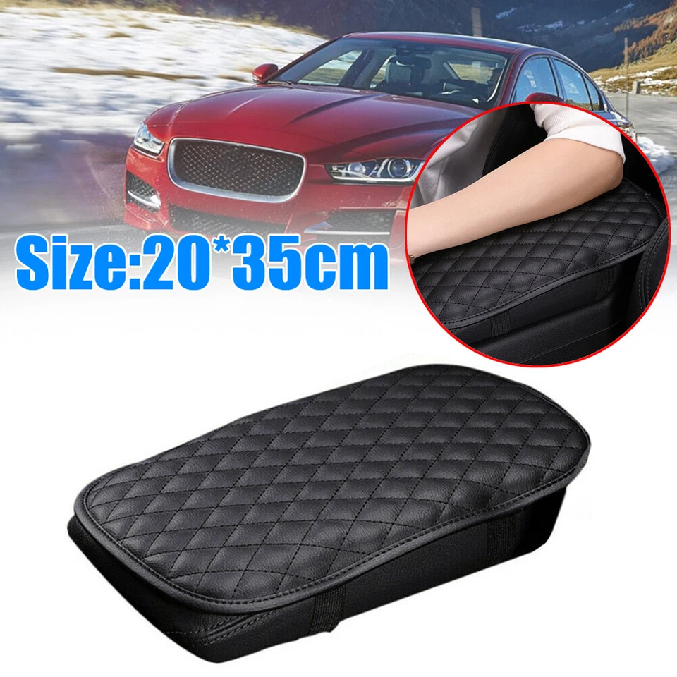 1x Funda Cojín Apoyabrazos Coche Consola Central Caja Almohadilla Protector Accesorios Negro Foto 2 de 4