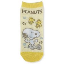 Peanuts Snoopy Kids Socks Woodstock Bird Yelllow Cotton Blend 20-24cm JP