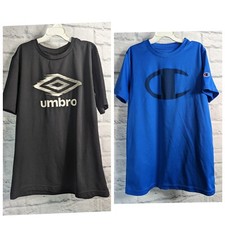 Umbro Champion Lot of 2 Boy's Short Sleeve T-shirts Large